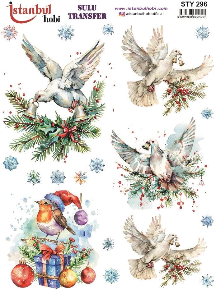 Yılbaşı Sulu Transfer 25x35cm STY296